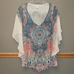 Westport Blue and Pink Paisley Blouse